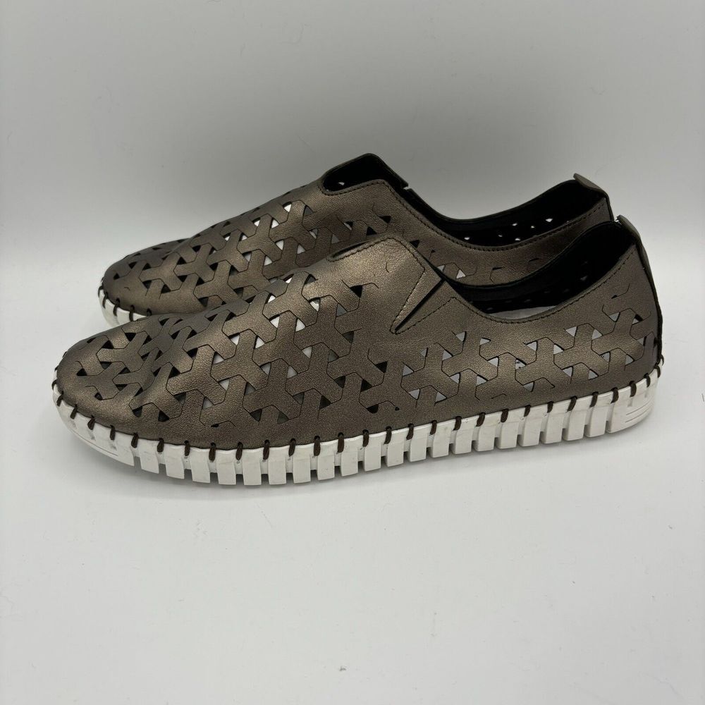 Women's Eric Michael Inez Leather Comfort Slip On Flats Loafer Shoes Sz 11.5